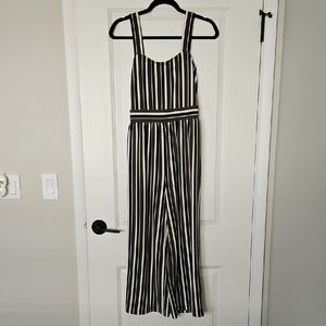 Express Monochrome Striped Jumpsuit